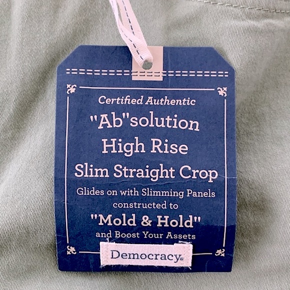 Democracy High Rise Slim Straight Scallop Hem Crop - Picture 14 of 16